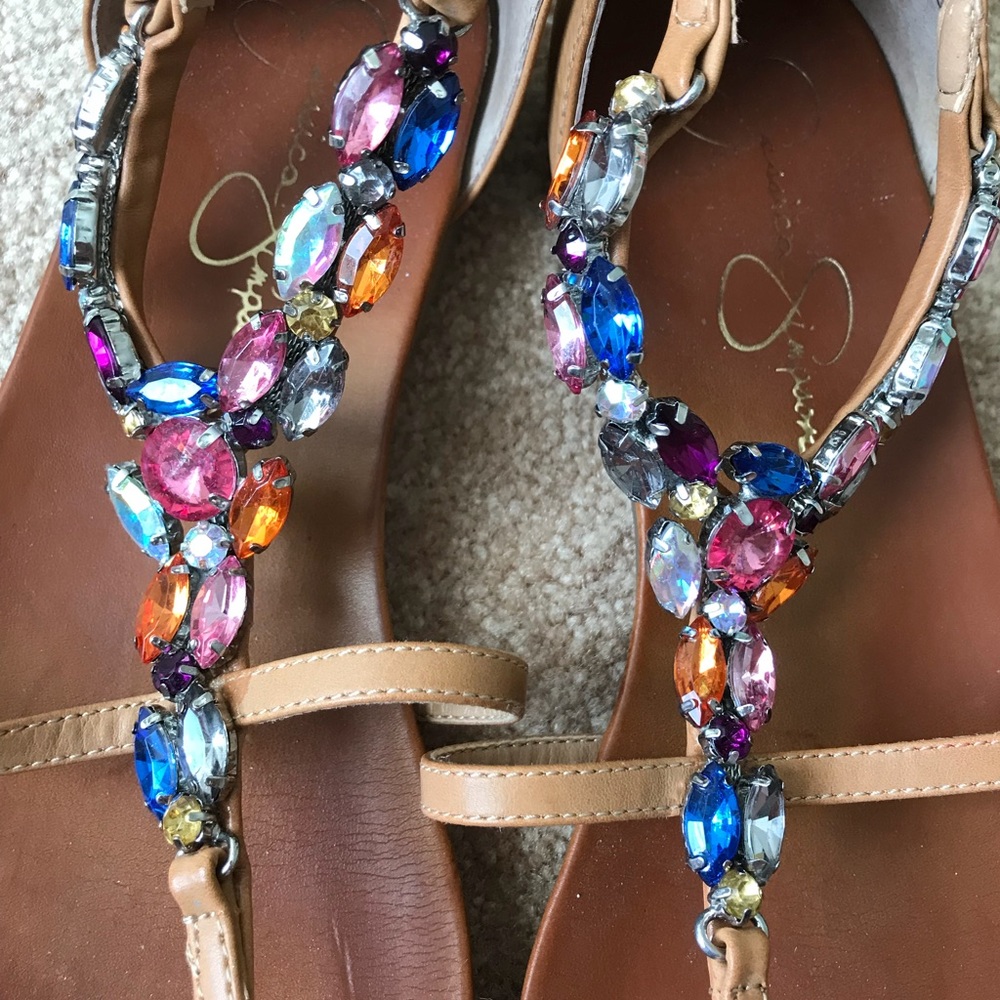 Jessica Simpson jeweled sandals - Picture 3 of 6